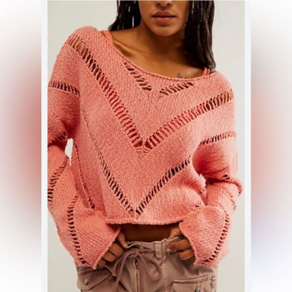 Free People Sweaters - Free People Hayley Sweater size Large V Neck